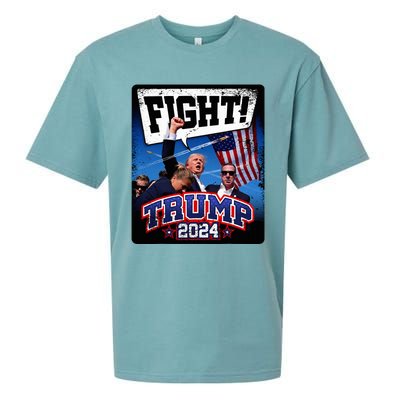 Fight! Donald Trump 2024 Supporters Political Product Sueded Cloud Jersey T-Shirt