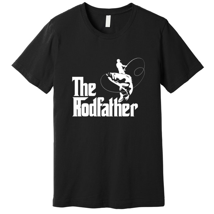 Father's Day The Rodfather Gift Fishing Dad Premium T-Shirt