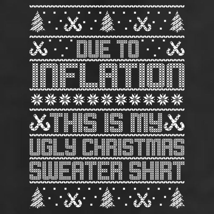 Funny Due To Inflation This Is My Ugly Christmas Sweater Cool Comfort Performance Bucket Hat