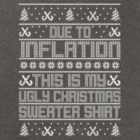 Funny Due To Inflation This Is My Ugly Christmas Sweater Cotton Canvas Backpack