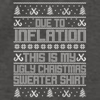 Funny Due To Inflation This Is My Ugly Christmas Sweater Vector Backpack