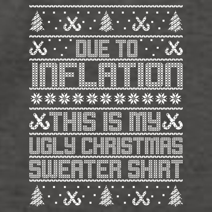 Funny Due To Inflation This Is My Ugly Christmas Sweater Vector Backpack