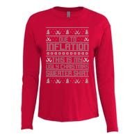 Funny Due To Inflation This Is My Ugly Christmas Sweater Womens Cotton Relaxed Long Sleeve T-Shirt