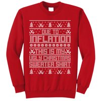 Funny Due To Inflation This Is My Ugly Christmas Sweater Sweatshirt