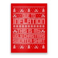 Funny Due To Inflation This Is My Ugly Christmas Sweater Poster