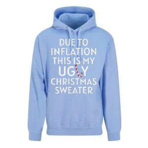 Funny Due To Inflation Ugly Christmas Sweaters Unisex Surf Hoodie