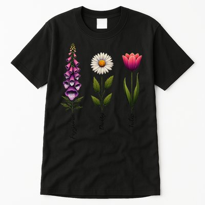 Foxglove Daisy Tulip Floral Tall T-Shirt