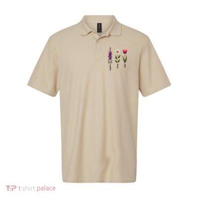 Foxglove Daisy Tulip Floral Polo