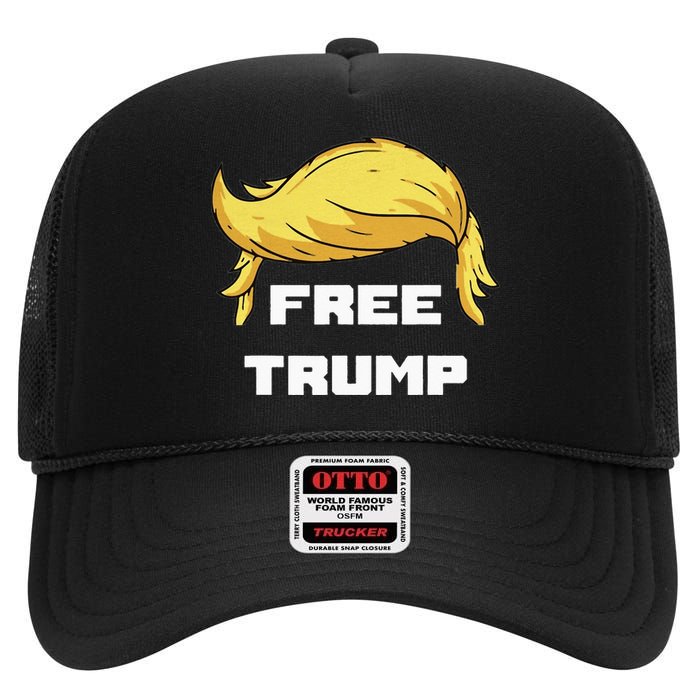 Free Donald Trump Republican Support High Crown Mesh Back Trucker Hat