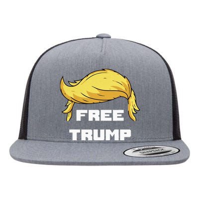 Free Donald Trump Republican Support Flat Bill Trucker Hat