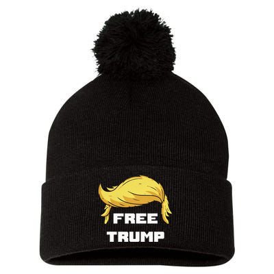 Free Donald Trump Republican Support Pom Pom 12in Knit Beanie