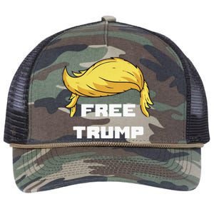 Free Donald Trump Republican Support Retro Rope Trucker Hat Cap