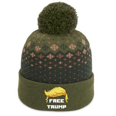 Free Donald Trump Republican Support The Baniff Cuffed Pom Beanie