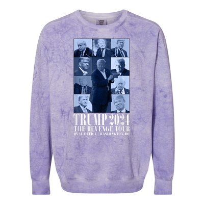 Funny Donald Trump The Revenge 2024 Ultra Maga Colorblast Crewneck Sweatshirt