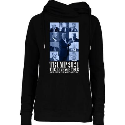 Funny Donald Trump The Revenge 2024 Ultra Maga Womens Funnel Neck Pullover Hood