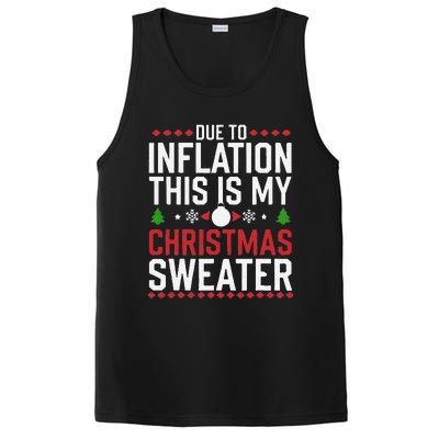 Funny Due To Inflation Ugly Christmas Sweaters PosiCharge Competitor Tank