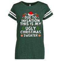 Funny Due To Inflation This Is My Ugly Sweater For Christmas Enza Ladies Jersey Football T-Shirt