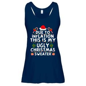 Funny Due To Inflation This Is My Ugly Sweater For Christmas Ladies Essential Flowy Tank