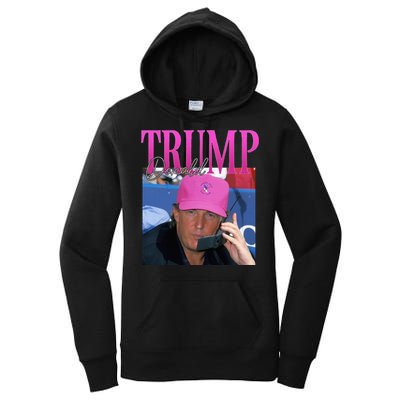 Funny Donald Trump Miss Me Yet Vintage 90s Trump Pink Women's Pullover Hoodie