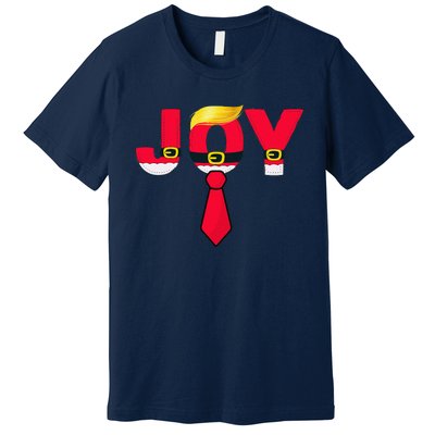 Funny Donald Trump Christmas Joy Santa Claus Suit Costume Premium T-Shirt