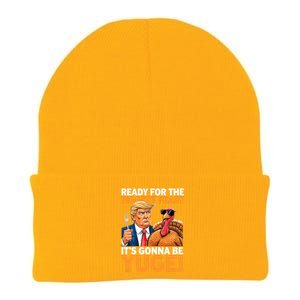 Funny Donald Trump Thanksgiving Turkey Yuge Humor Gift Knit Cap Winter Beanie