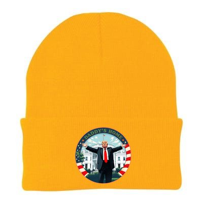 Funny Donald Trump White House 2024 President 47 Daddys Home Knit Cap Winter Beanie