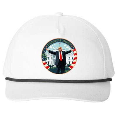 Funny Donald Trump White House 2024 President 47 Daddys Home Snapback Five-Panel Rope Hat