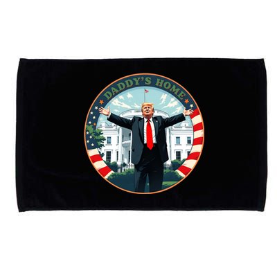 Funny Donald Trump White House 2024 President 47 Daddys Home Microfiber Hand Towel