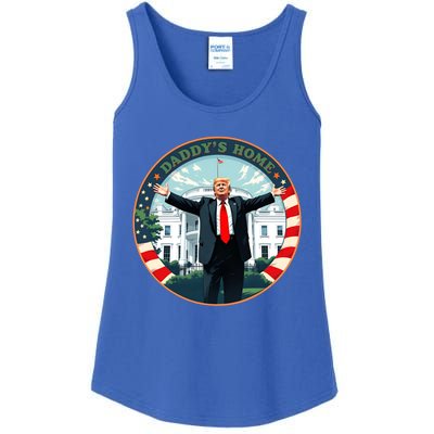 Funny Donald Trump White House 2024 President 47 Daddys Home Ladies Essential Tank