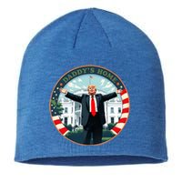 Funny Donald Trump White House 2024 President 47 Daddys Home Sustainable Beanie