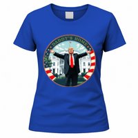 Funny Donald Trump White House 2024 President 47 Daddys Home Women's T-Shirt