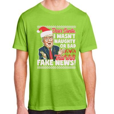 Funny Donald Trump Fake News Ugly Christmas Style Gift Adult ChromaSoft Performance T-Shirt