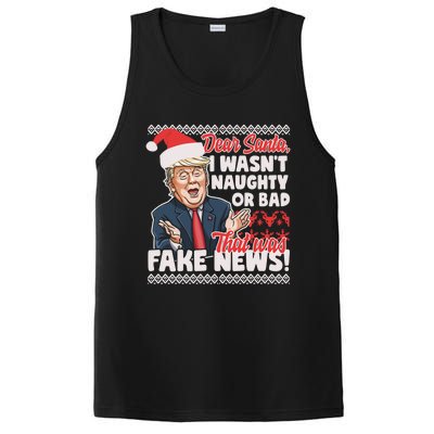 Funny Donald Trump Fake News Ugly Christmas Style Gift PosiCharge Competitor Tank