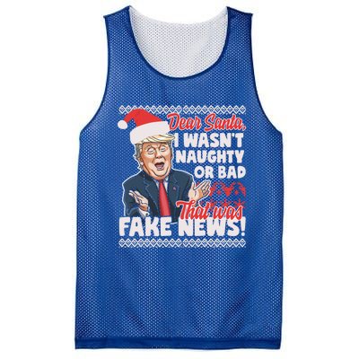 Funny Donald Trump Fake News Ugly Christmas Style Gift Mesh Reversible Basketball Jersey Tank