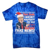 Funny Donald Trump Fake News Ugly Christmas Style Gift Tie-Dye T-Shirt