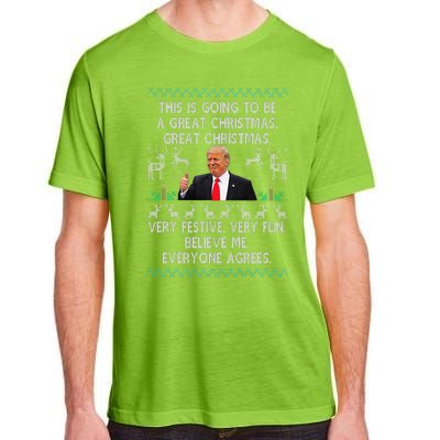 Funny Donald Trump Merry Christmas Xmas Pajamas Holiday Ugly Adult ChromaSoft Performance T-Shirt