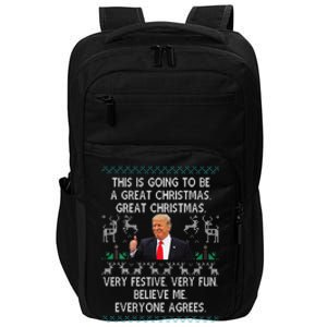 Funny Donald Trump Merry Christmas Xmas Pajamas Holiday Ugly Impact Tech Backpack