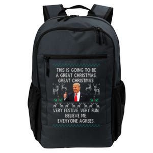 Funny Donald Trump Merry Christmas Xmas Pajamas Holiday Ugly Daily Commute Backpack