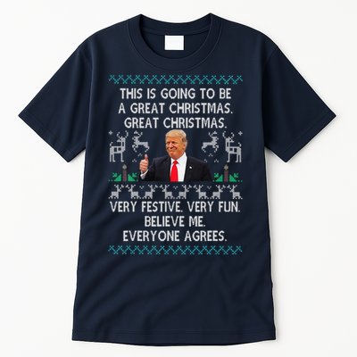 Funny Donald Trump Merry Christmas Xmas Pajamas Holiday Ugly Tall T-Shirt