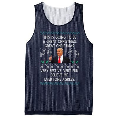 Funny Donald Trump Merry Christmas Xmas Pajamas Holiday Ugly Mesh Reversible Basketball Jersey Tank