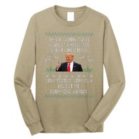 Funny Donald Trump Merry Christmas Xmas Pajamas Holiday Ugly Long Sleeve Shirt