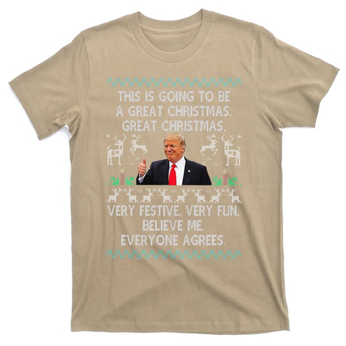 Funny Donald Trump Merry Christmas Xmas Pajamas Holiday Ugly T-Shirt