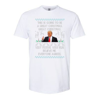 Funny Donald Trump Merry Christmas Xmas Pajamas Holiday Ugly Softstyle CVC T-Shirt