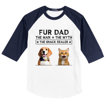 fur dad the man the myth the snack dealer Baseball Sleeve Shirt