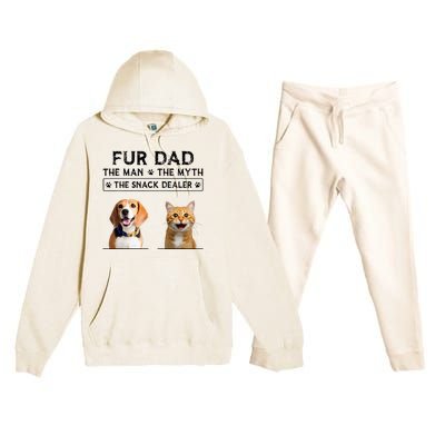 fur dad the man the myth the snack dealer Premium Hooded Sweatsuit Set