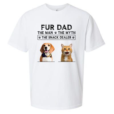 fur dad the man the myth the snack dealer Sueded Cloud Jersey T-Shirt