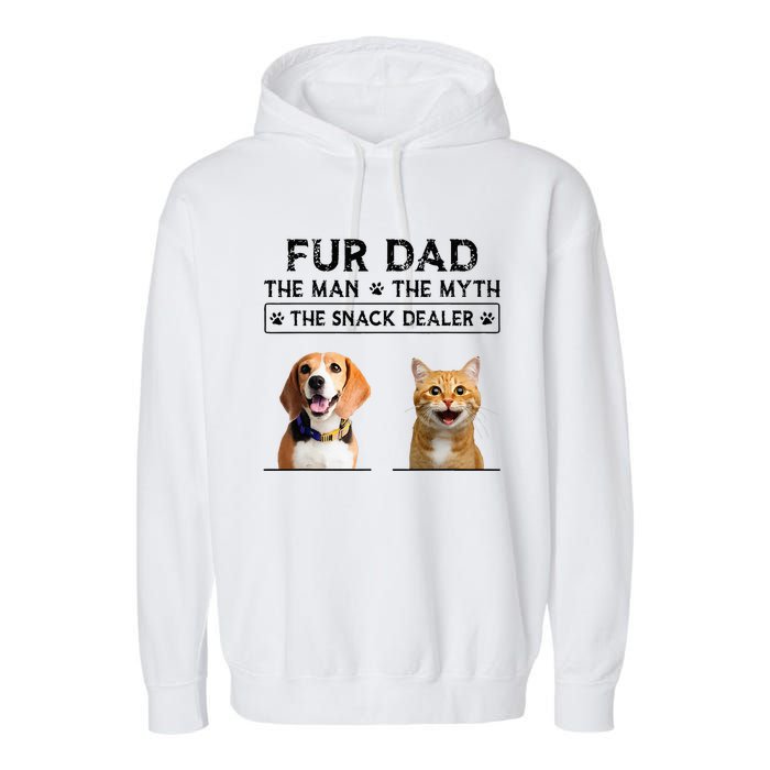 fur dad the man the myth the snack dealer Garment-Dyed Fleece Hoodie