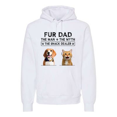 fur dad the man the myth the snack dealer Premium Hoodie