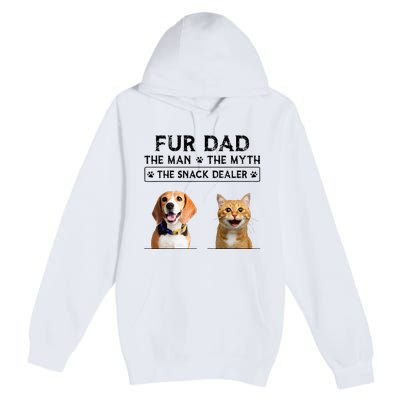 fur dad the man the myth the snack dealer Premium Pullover Hoodie