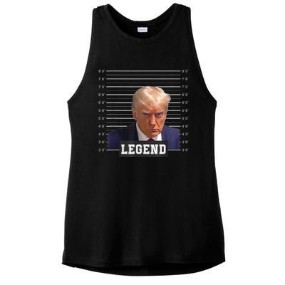 Free Donald Trump Mug Shot Republican President MAGA 2024 Ladies PosiCharge Tri-Blend Wicking Tank